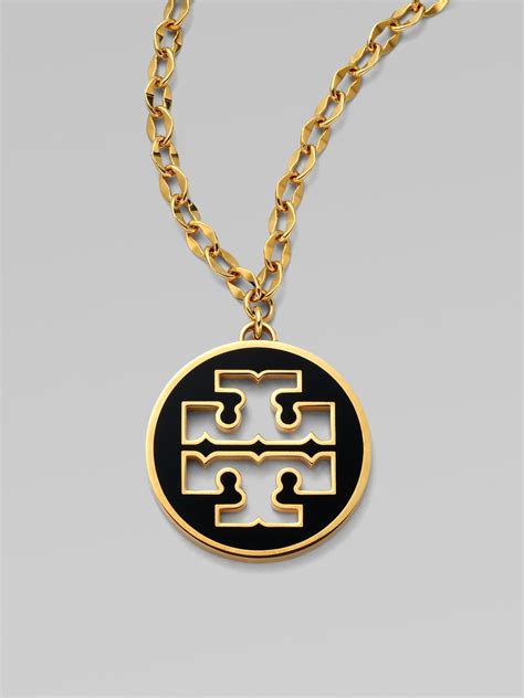 tory burch logo necklace.